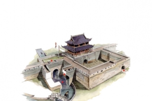 中国建筑水墨画