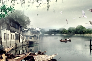 梦幻中国风水墨背景