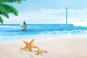 夏天沙滩背景