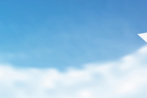 纸飞机背景banner