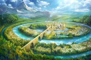 卡通森林美景