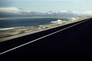 海边道路背景