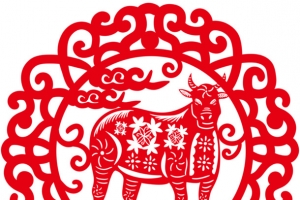 剪纸新春牛年牛PNG素材