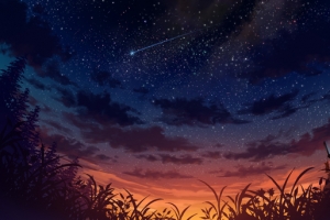 漫画卡通夜景星空高清PNG透明背景素材-海报banner设计免费下载