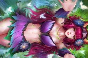 lol阿狸唯美插画4k高清壁纸