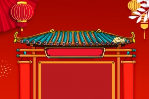 2019年小年大吉海报背景