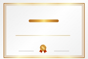 简约金色奖状边框设计