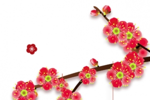 中国风装饰梅花灯笼素材