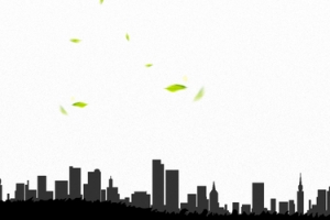 城市建筑剪影小清新banner