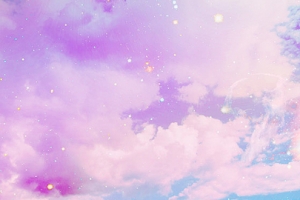 浪漫天空白云唯美星空背景海报