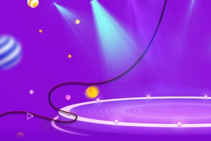 双12狂欢继续灯光紫色banner