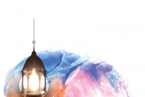 水彩涂鸦伊斯兰节日