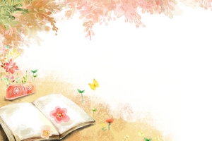 新生读书交流会橙黄色手绘清新banner