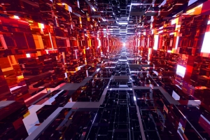 3840x2160 隧道 明亮 发光 透视 3d壁纸 背景