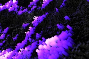结构 3d 浮雕 发光 紫色 4k壁纸 3840x2160