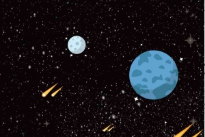 卡通太空宇宙星星地球