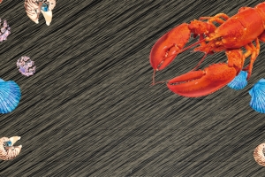 简约黑色底纹海鲜龙虾海报宣传背景素材