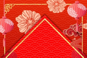 2018年狗年立体花朵春背景