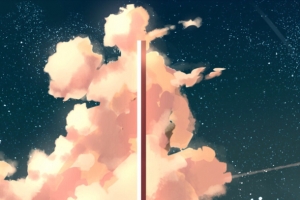 手绘插画梦幻色彩高清PNG透明背景H5设计素材免费下载