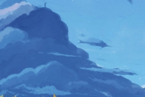 卡通动漫天空背景