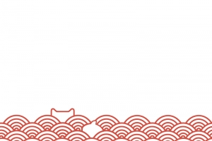 红色中国风祥云波浪背景底纹