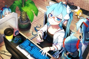 初音未来 miku 工作室 8k动漫壁纸