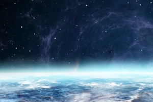 地球 太空 星辰背景图