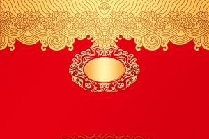 红底金色龙纹白酒海报背景模板