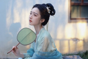古风美女邓恩熙 小扇子 4K壁纸 3840x2400