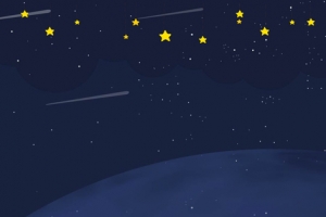 61儿童节梦幻文艺深夜小星星背景