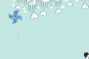 尊敬教室爱的传递手绘蓝色banner