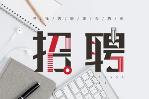 招聘简约灰色桌面banner海报