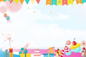 卡通儿童生日派对海报