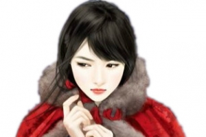 毛披风女子古风立绘