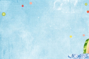 夏日冷饮小清新质感蓝色banner