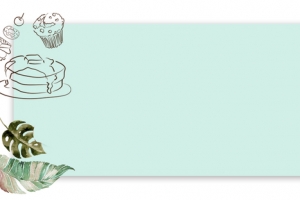 精致下午茶文艺小清新蓝色banner