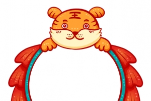 2022年虎年新年头像框边框