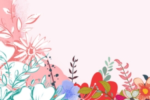 38女王节美容护肤粉色花卉banner
