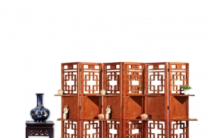 屏风红木家具实木图案