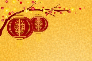元旦中国风纹理梅花H5背景