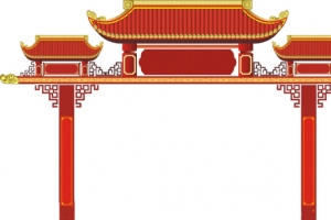 红色门楼高清素材