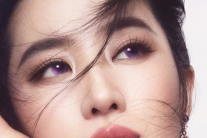 刘亦菲紫色眼睛美女4K手机壁纸图片