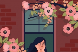 女神节美丽的女孩