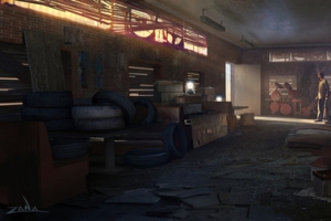 手绘美国青年生活