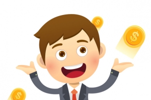 手绘商务男人免抠图