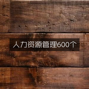 人力资源管理精髓600点