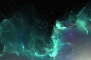 青色云彩紫色星空