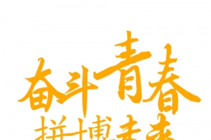 奋斗青春拼搏未来字体设计