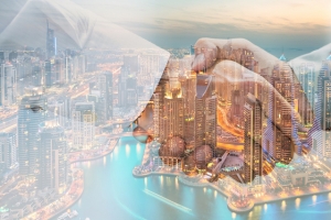 商务商务合作握手大气金融海报背景