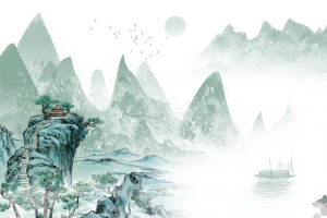 古风背景山水
